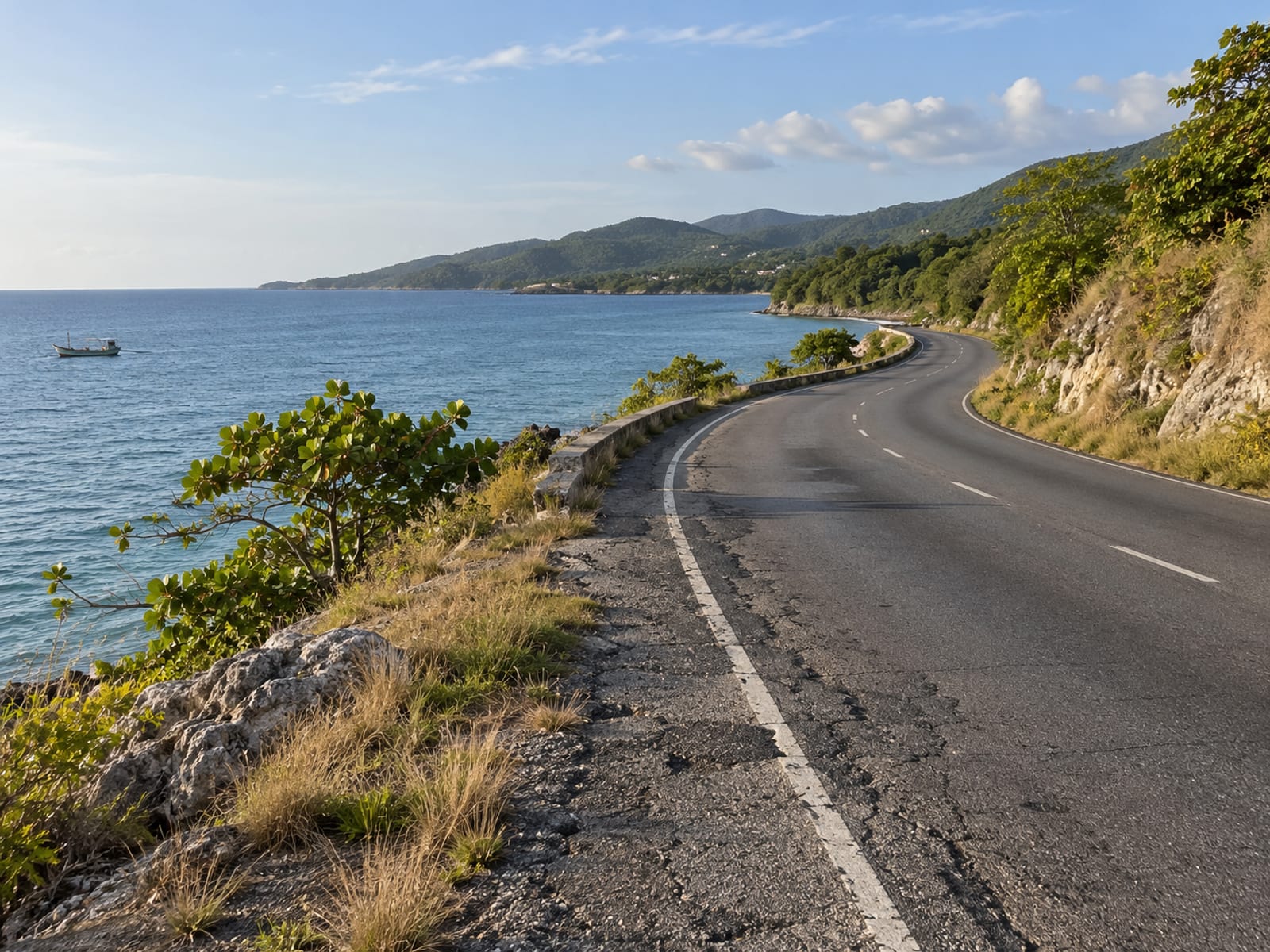 A coastal road near Lucea