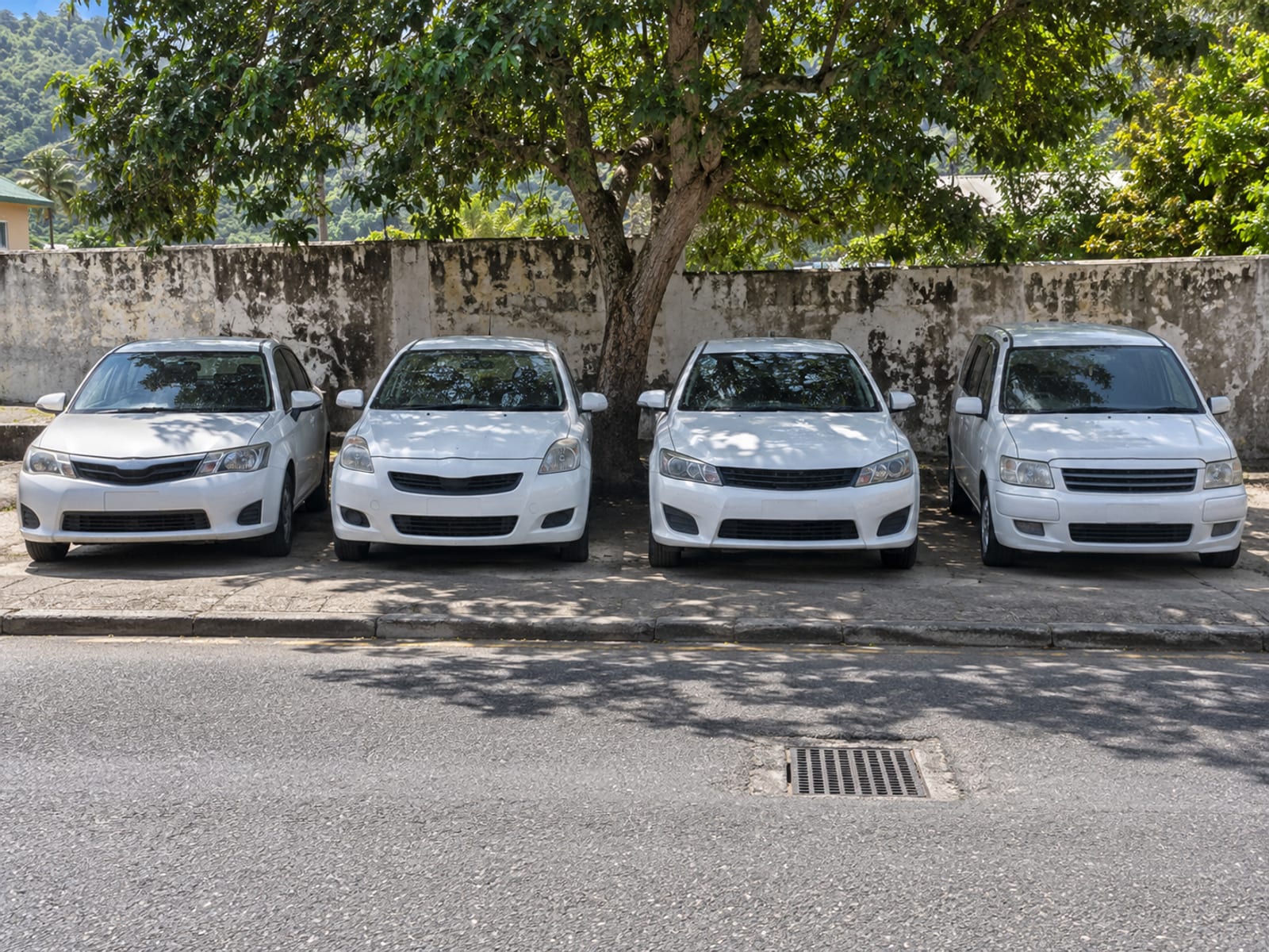 Route taxis waiting at a town taxi stand